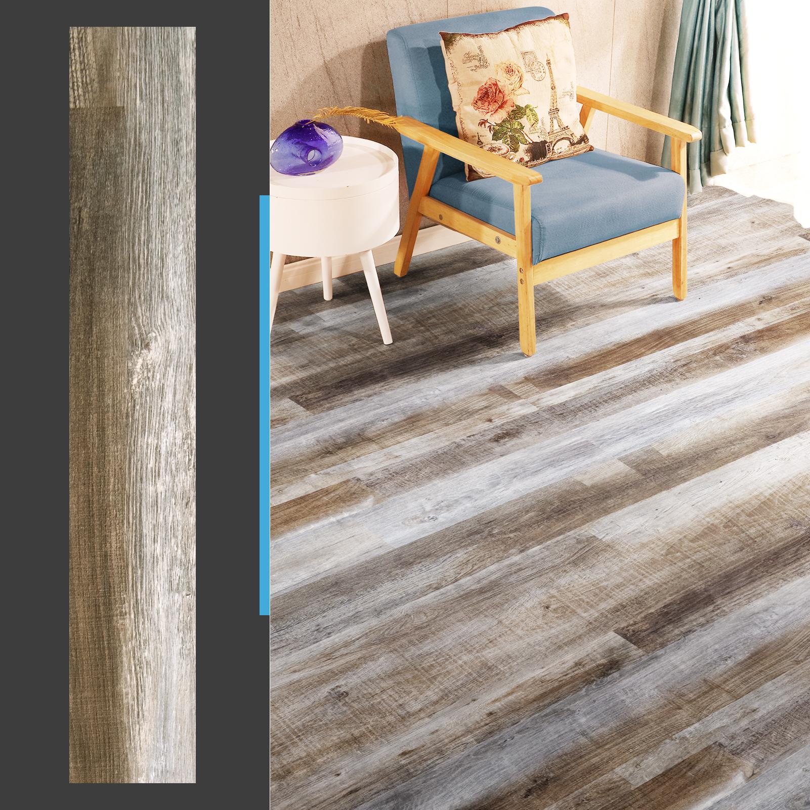 A43009 - Peel and Stick Floor Tile Vinyl Wood Plank 54 Sq.Ft Easy DIY Self-Adhesive Flooring